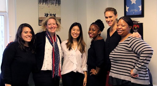 CAASE staff flanks the PILI Fellow upon her departure