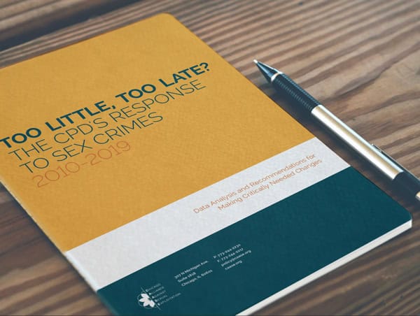a report laying on a desk