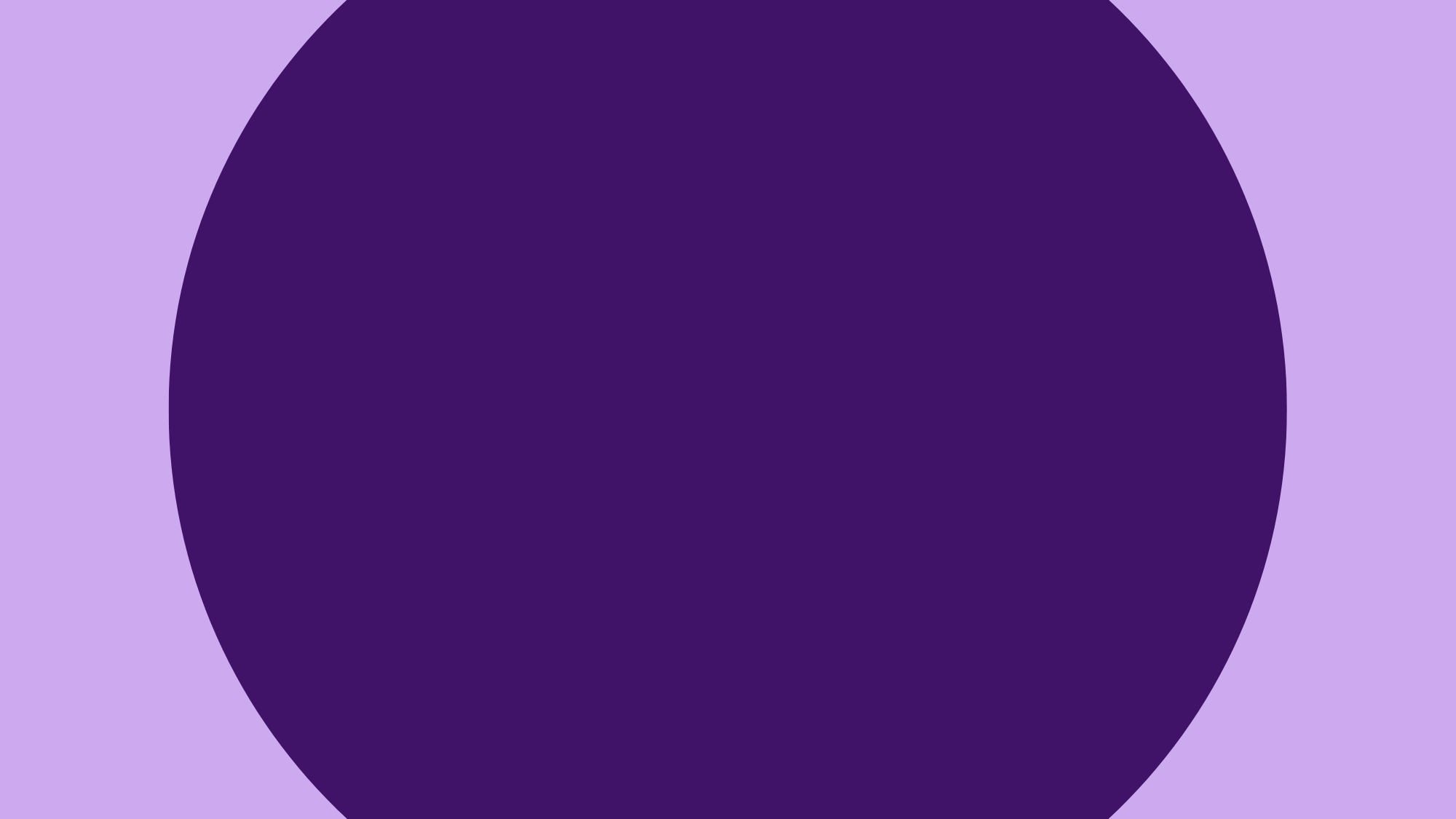Light purple background with a darker purple circle in the center