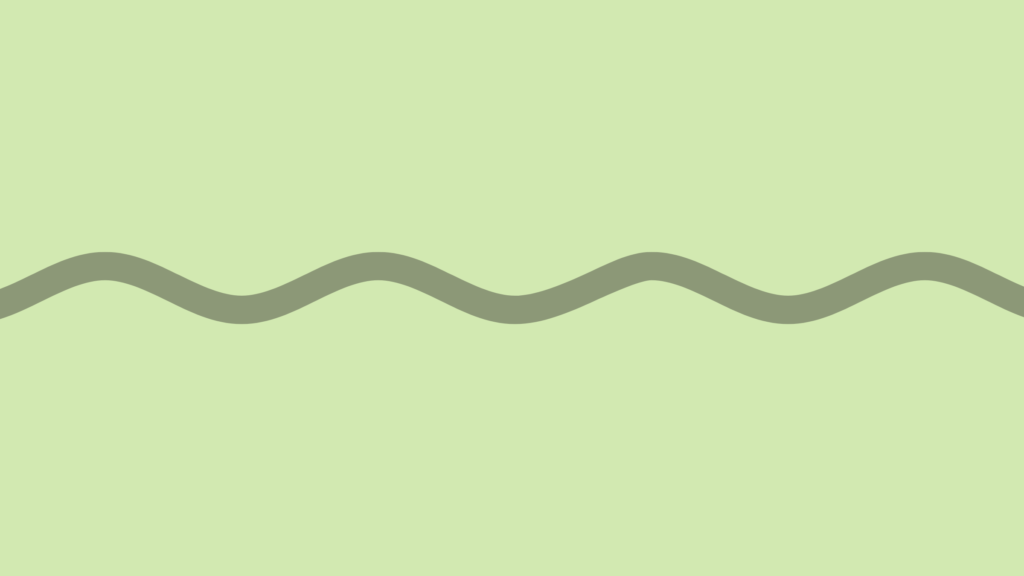 Image is a plain light green background with a darker green squiggle design in the middle