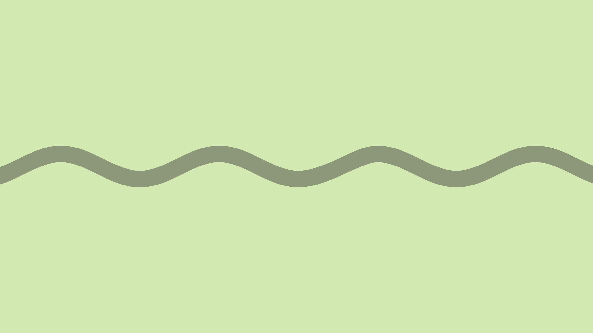 Image is a plain light green background with a darker green squiggle design in the middle